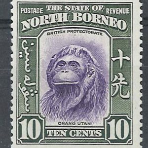 North Borneo 1939 10c Orang-Utan sg309 vf mint c£40