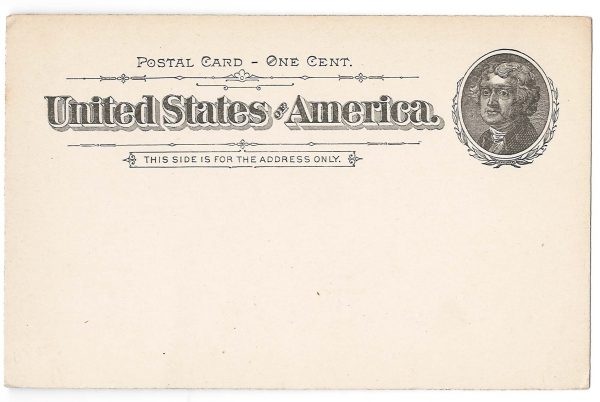 USA 1881 1c black Liberty postal stationery card, "Nothing but the address...",
