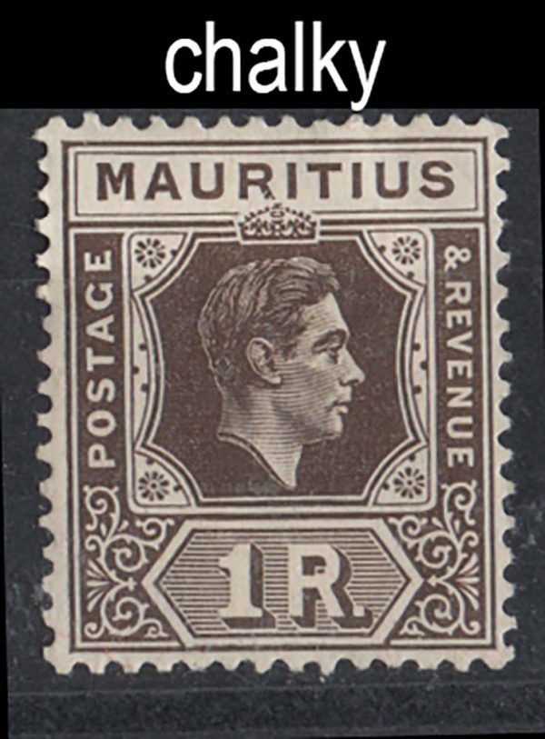 Mauritius 1938 1r grey-brown chalky paper sg260 f mint c£45