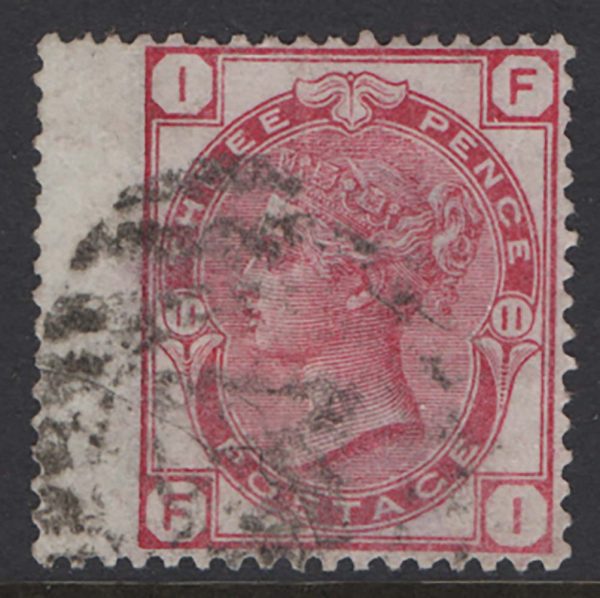 GB 1873 3d rose plate 11 sg143 fu wing margin, deep shade c£80