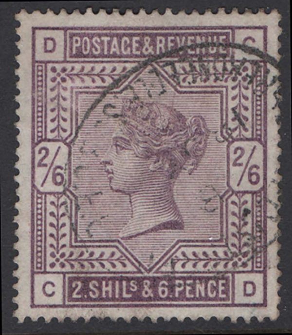GB 1883 2/6d deep lilac sg179 vfu c£225