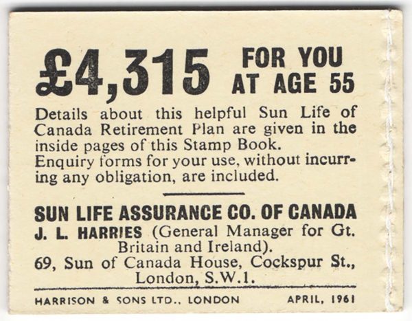 GB Booklets N04 2s April 1961 booklets - fine