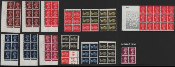 GB 1967 Machin 6x um cylinder blocks and 8x good perf booklet panes + 6d