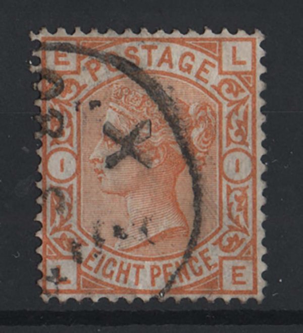 GB 1876 8d orange vfu cds sg156 c£350