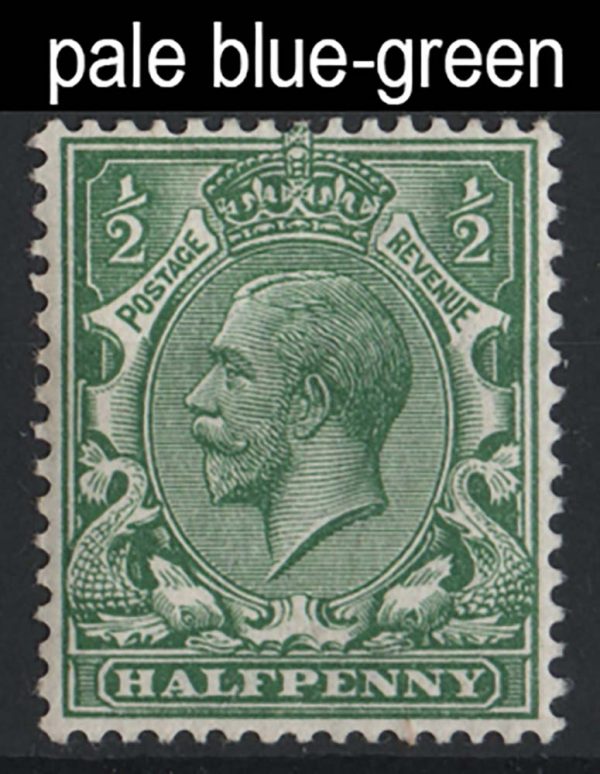 GB 1912 ½d pale blue-green sg356var vf mint