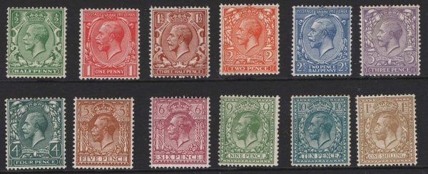 GB 1924 ½d - 1s Block Cypher set of 12 f mint sg418-429