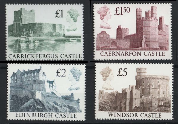 GB 1988 Castles original set of 4 um sg1410-1413