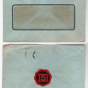 Germany 1933 Nice Daniel Schagen advertising cover with DS seal on reverse