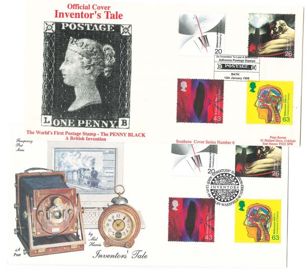 GB 1999 Inventor's Tale - John Harrison, Foulby Sp h/stamp, ditto Bath Adhesive