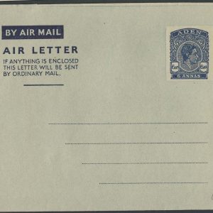Aden 1949 6a Air Letter H&G1 unused