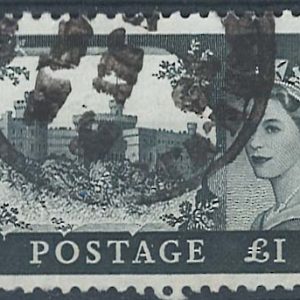 GB 1958 Castles 1st De La Rue £1 used cat £65