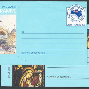 Australia 1984 Ausipex '84 & Christmas Aerogrammes fine unused