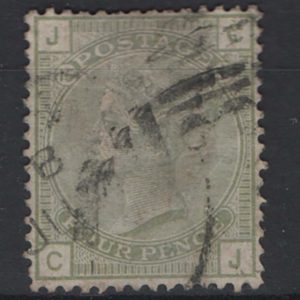 GB 1876 4d plate 15 very good used, a few nibbled perfs but nice example sg153