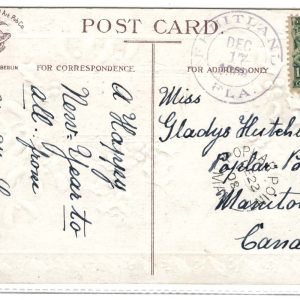 USA 1908 Neat PPC of Poplar Point Manitoba, Fruitland Florida cancel