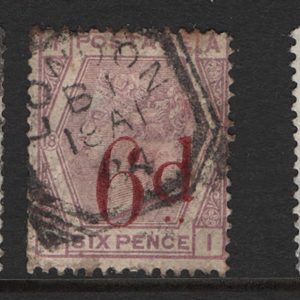 GB 1880 3d on 3d, sg159 good used, perfs a bit dulled at right cat £160, also 6d on 6d +
