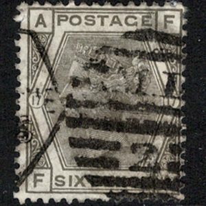 GB 1880 6d plate 17 watermark crown very good used sg161 cat £80