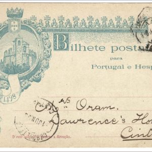 Portugal 1898 10r pictorial postal card fine used
