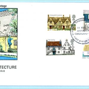 GB 1970 Cottages FDC, Aberaeron FDI, Cameo cover - fine
