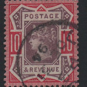 GB 1887 10d dull purple & carmine sg210 fine used cds cat £45