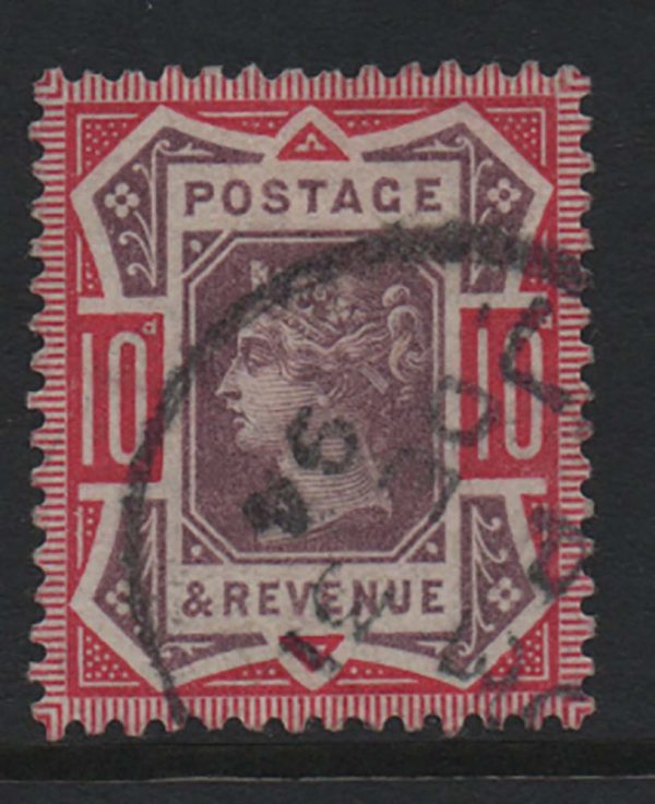 GB 1887 10d dull purple & carmine sg210 fine used cds cat £45