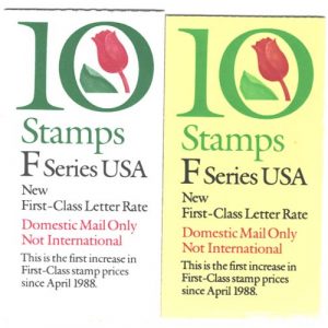 USA 1991 F stamps $2.90 booklet, white cover, ditto yellow cover SB147-8 fine