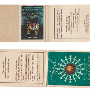 #134 France 1948 UN Children's fund booklet 5x 10f labels ovpt Red X sold at 250f