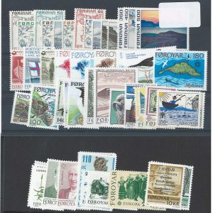 #126 Faroes 1975 Maps & Views - 1981 Historic Writing sg6-68 um c£63
