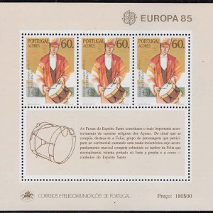 #039 Azores 1985 Europa m/sheet um sg465 c£25