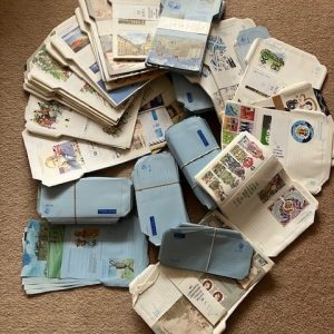 Dealer's stock in carton of mint GB decimal airletters (many pictorial)