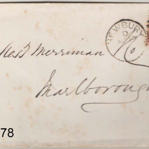 #276 GB 1858 1d red plate 178 fu on cover to Marlborough, Newbury duplex sg43