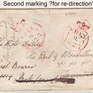 #150 GB 1825 Cover with 2x 'free' marking in red, one for redirection