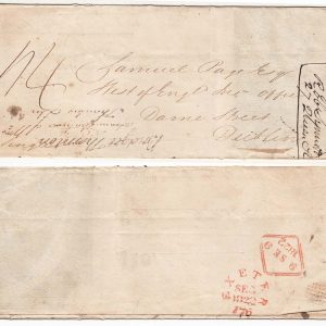 #149 GB 1822 Part Insurance Policy with fine dated Exeter/176 circular marking