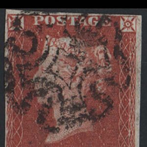 #185 GB 1841 1d red plate 33 OG basal shift fu, close-good margins c£70 sg8