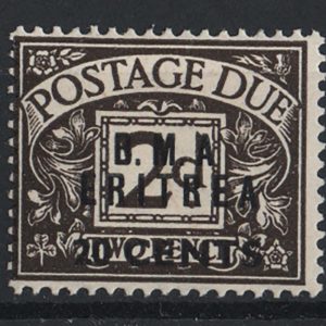 #067 British Occ Italian Cols 1948 Eritrea Postage Dues BMA ovpt set of 5 f mint