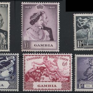 #148 Gambia 1948 Silver Wedding & UPU sets vf mint sg164-169