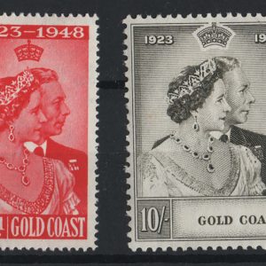#761 Gold Coast 1948 Silver Wedding set vf mint sg147-148