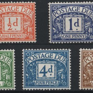#541 GB 1951 Postage Dues set of 5 f mint sgD35-D39