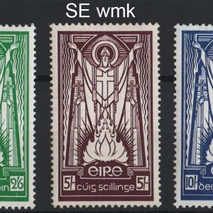 #792 Ireland 1937 SE wmk St Patrick high values set of 3, 2/6d - 10s vf mint