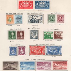 #796 Ireland 1937-48 Commem sets complete f mint sg105-110, 126-143 c£87+