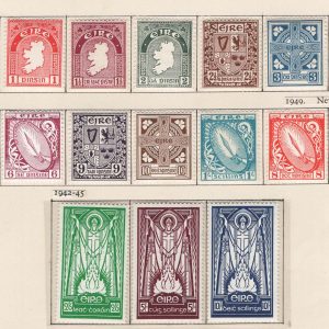 #793 Ireland 1940 ½d - 10s set of 19 vf mint, the St Patrick 2/6d - 10s