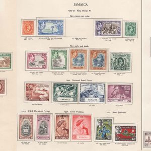 #801 Jamaica 1937-1952 vf mint collection, see scan, with many extra shade/perf
