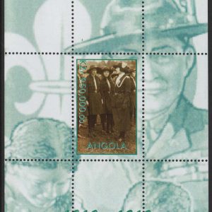 #024 Angola 1999 Millenium Countdown Scouts Baden-Powell m/sheet um