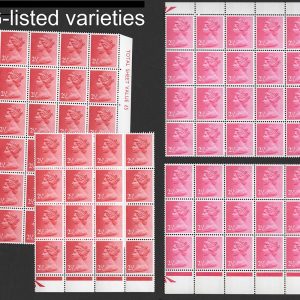 #620 GB 1971 Machin 2½p 2B PVAD sgX853 blks ex cyl 19 dot showing SG-listed
