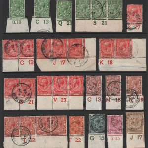 #445 GB 1912 Range of 18x fu Royal Cypher control pieces, inc specialised shades