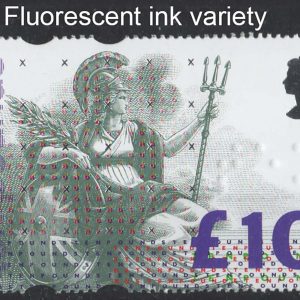 #655 GB 1993 £10 Britannia, TEN POUNDS in fluorescent ink um