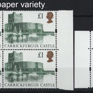 #650 GB 1992 Castles £1 grey paper um blk of 4 MCC HOND100Bb + a normal sg1611var