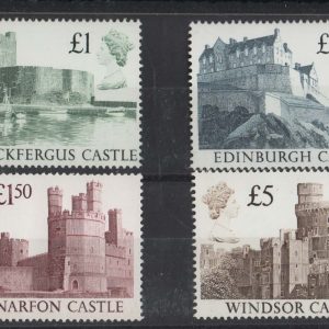 #647 GB 1988 Castles original set of 4 um sg1410-1413 c£28