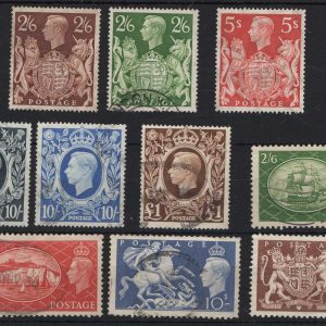 #519 GB 1939 and 1951 high values set of 6 and 4 fu sg476-478c, sg509-512