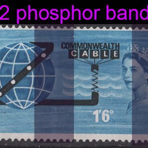 #561 GB 1963 Cable 1/6d phosphor ERROR, virtually 2 band instead of 3 bands mounted