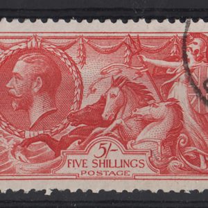 #495 GB 1934 5s re-engraved seahorse vfu, perfs as scan sg451
